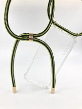 Laden Sie das Bild in den Galerie-Viewer, Handykette Neon Green Stripes iPhone 13 mini