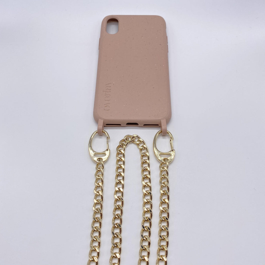 Biodegradable Phone Necklace Snake Silver Sand