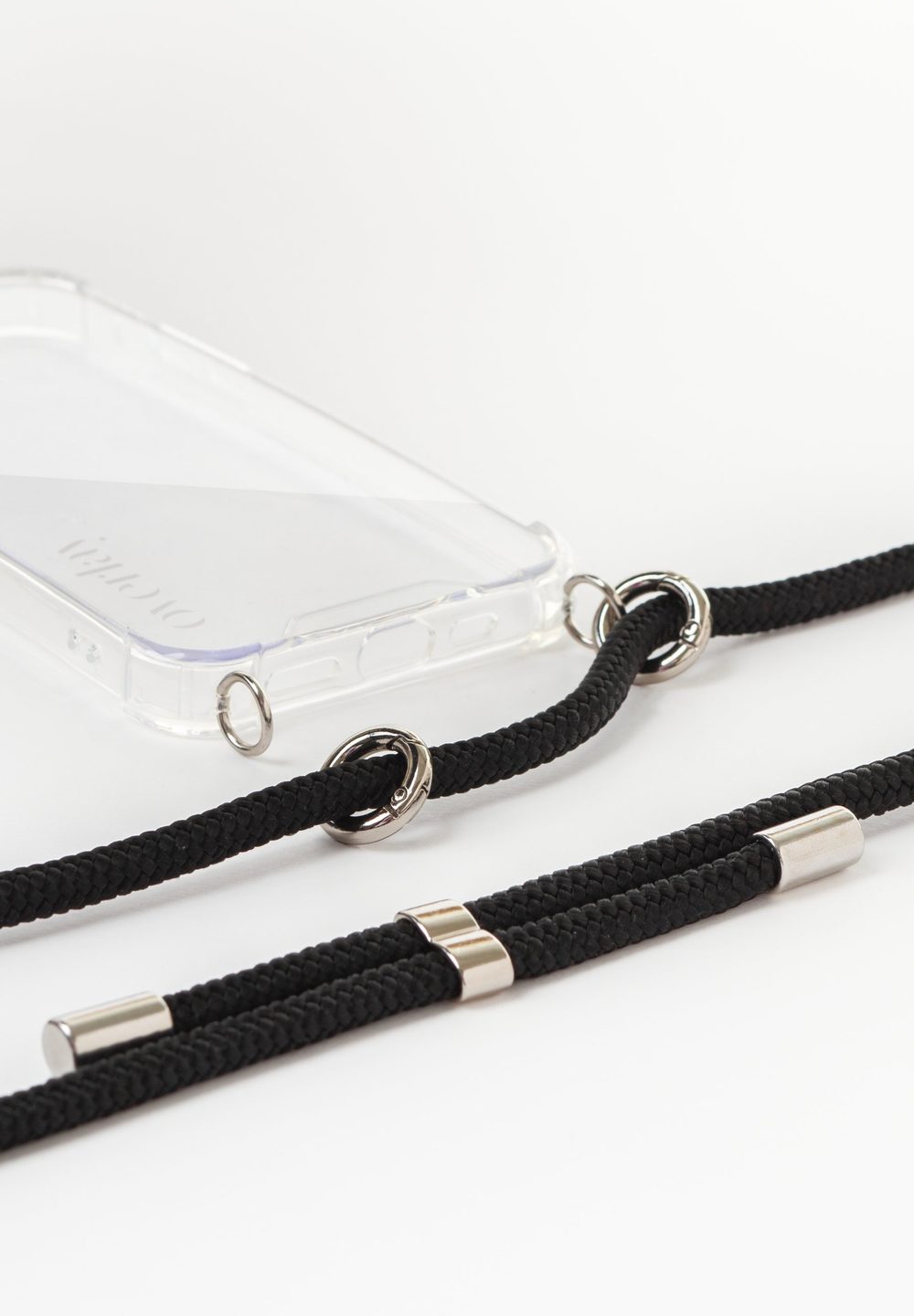Black Panther black cord phone necklace