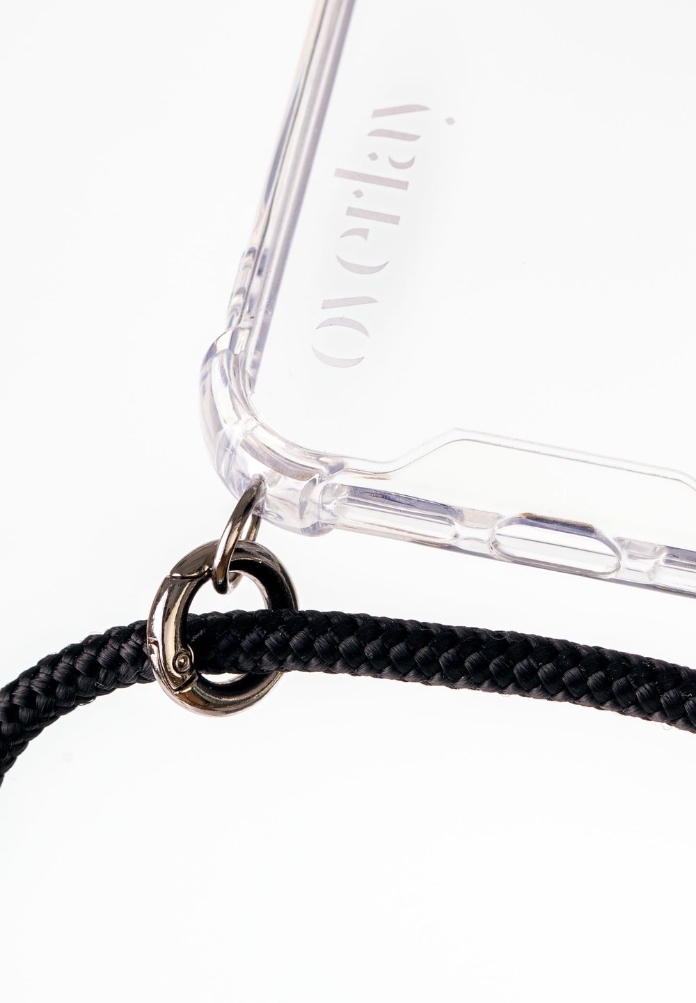 Black Panther black cord phone necklace — view 3