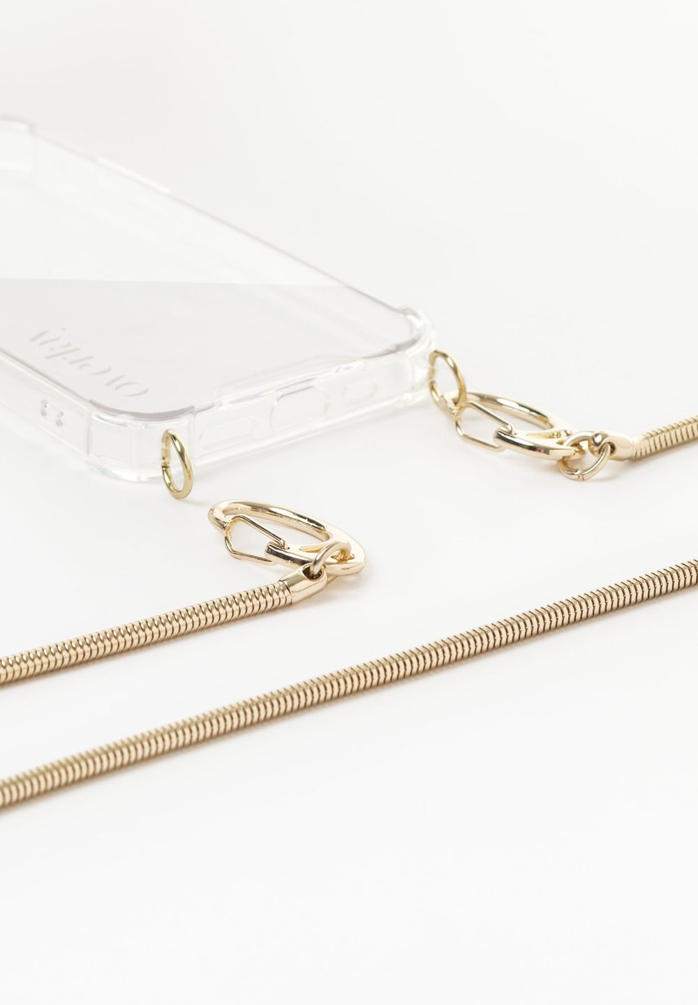 Gold snake chain phone necklace